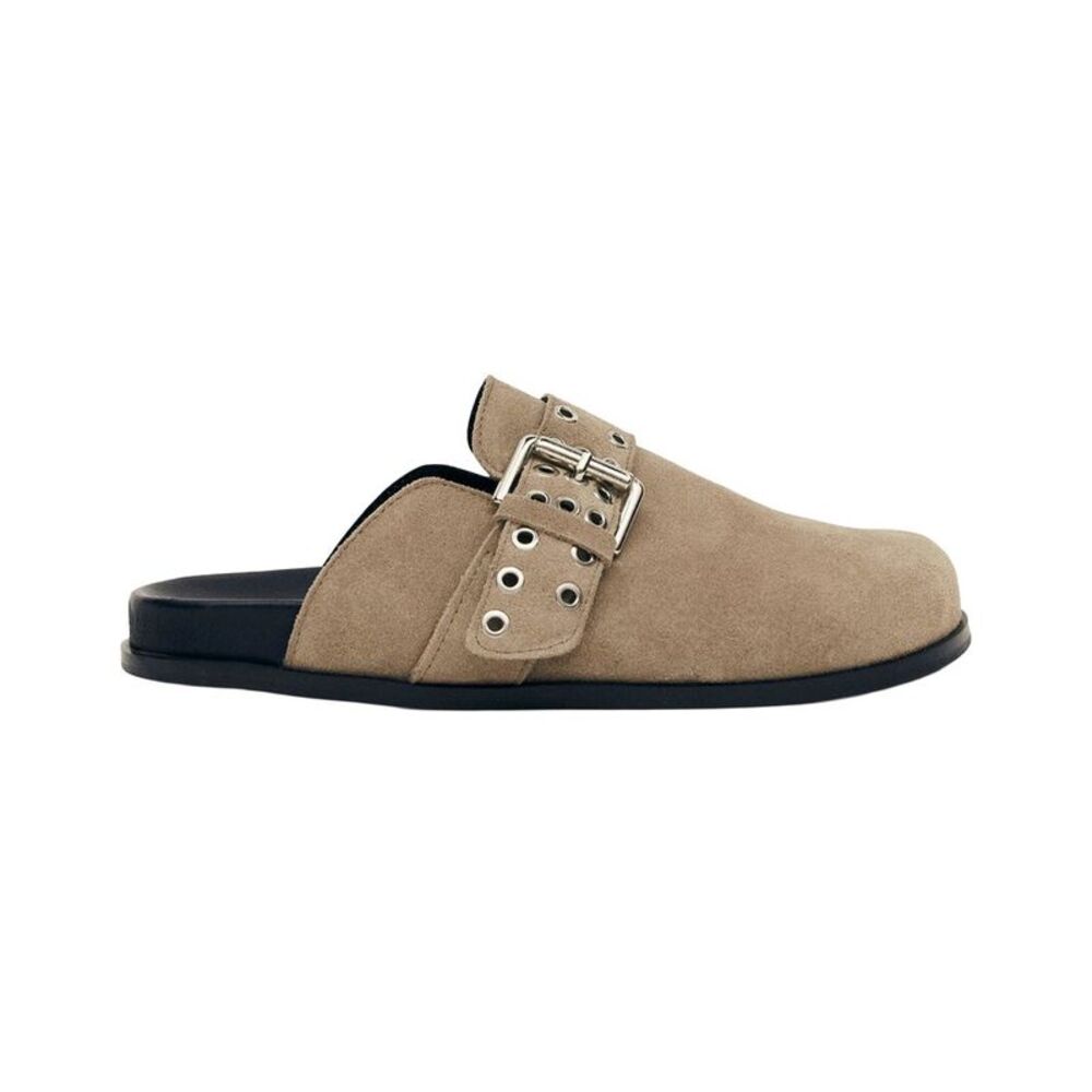 Alohas Halia Suede Mule, Beige